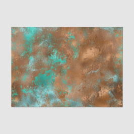 Boho Aquamarin Copper Grunge Seidenpapier