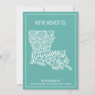 Boho Aquamarin Floral Mandala Louisiana Staat Movi Ankündigung