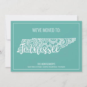 Boho Aquamarin Floral Mandala Tennessee Staat Movi Ankündigung