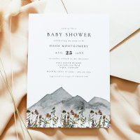 Boho-Aquarell-Berg-Wildblumen-Baby-Shower