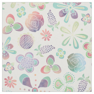 Boho Aquarell-Blumengewebe Stoff