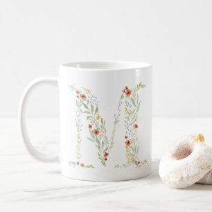 Boho-Aquarell-Blumenmuster  Kaffeetasse