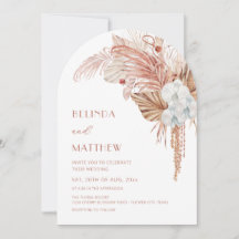 Boho-Aquarell-Bogenförmiges Florales Design