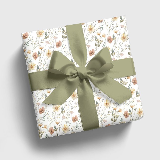 Boho-Aquarell-Wildblume Geschenkpapier (Von Creator hochgeladen)