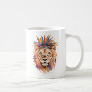 Boho Aquarelle Lion Mug Majestic & Artistique Ani