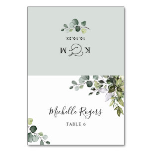 Boho Aquarelle Verdure Mariage Cartes de Place