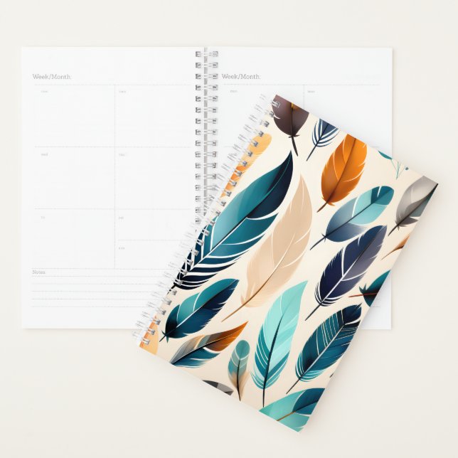 Boho Aquarellfedern 2024 Planer (Anzeige)