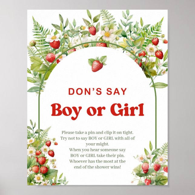 Boho Arch Berry Sweet Say nicht JUGEND oder MIRL S Poster (Vorne)