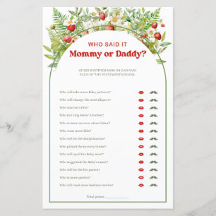 Boho Arch Berry Sweet Strawberry Mommy oder Daddy