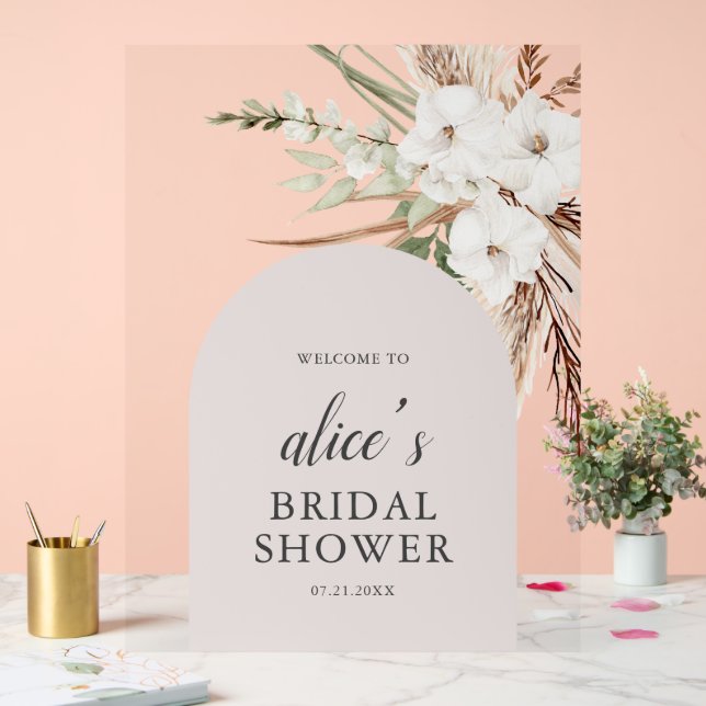 Boho Arch Brautparty Begrüßung Acrylschild (Hochzeit)