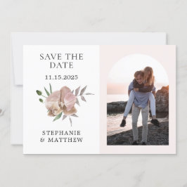 Boho Arch Dusty Orchids Foto Wedding Save The Date