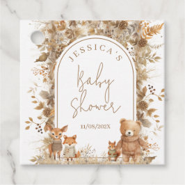 Boho Arch Fall Woodland Animals Baby Dusche Geschenkanhänger