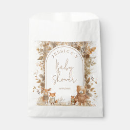 Boho Arch Fall Woodland Animals Baby Dusche Geschenktütchen