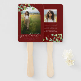 Boho Arch Ivy, Deep Red Abschluss Fächer