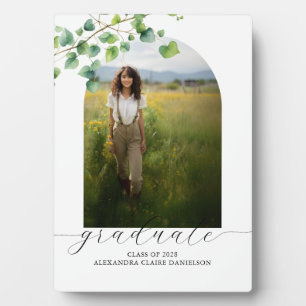 Boho Arch Ivy, White Tabletop Easel Fotoplatte
