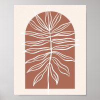 Boho Arch Oversified Botanical Leaf 3