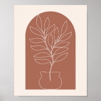 Boho Arch Pflanze Kontur 2