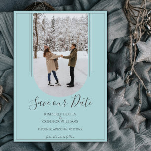Boho Arch Photo Save the Date Sarcelle