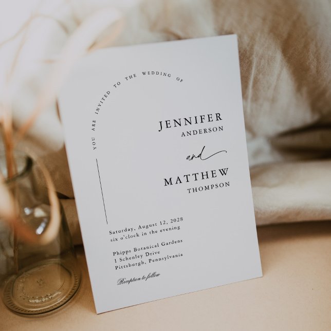 Boho Arch Simple Wedding Einladung (Von Creator hochgeladen)