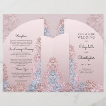 Boho arch spring blüht staubige rosa Hyazinthen