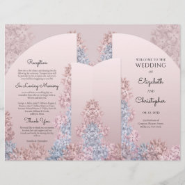 Boho arch spring blüht staubige rosa Hyazinthen