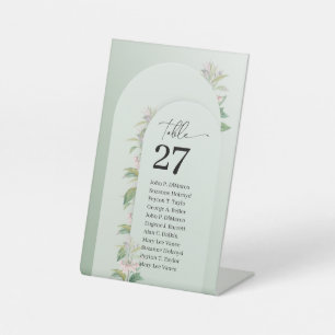 Boho arch staubige grüne grüne grüne grüne Blütenf Sockelschild