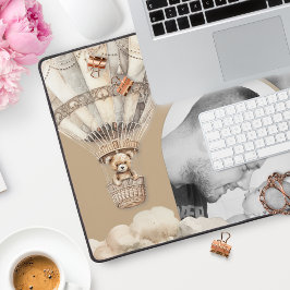 Boho Arch Teddy Bear Air Ballon Wolken Foto Schreibtischunterlage