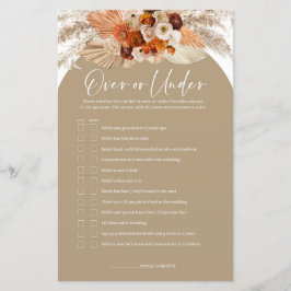 Boho arch terracotta pamps über oder unter Spiel