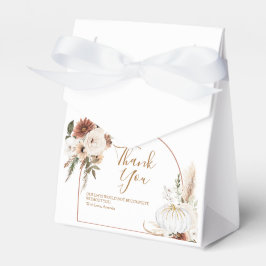 Boho Arch White Pumpkin Fall Liebe Gefallen Box Geschenkschachtel