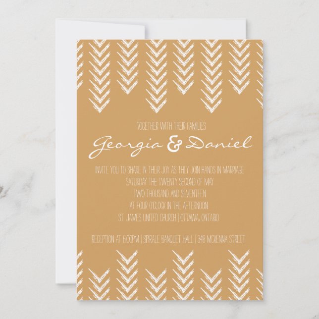 Boho Arrowhead Faire-part de mariage (Devant)