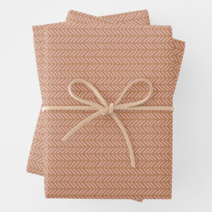 Boho Arrows Argile Brown et rose papier d'envelopp