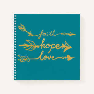 Boho Arrows Faith, Hope, Liebe Notizbuch