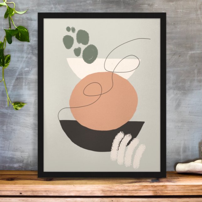 Boho Art Minimalismus Ästhetische Illustration Kun Poster (Von Creator hochgeladen)