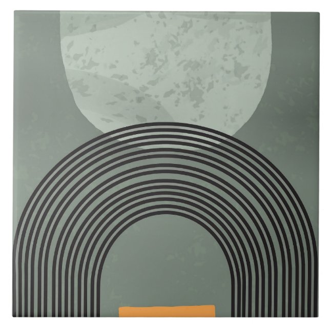 Boho Art Regenbogen Fliese (Vorderseite)