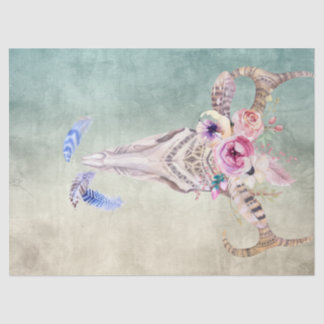 Boho Art Skull Decoute Seidenpapier