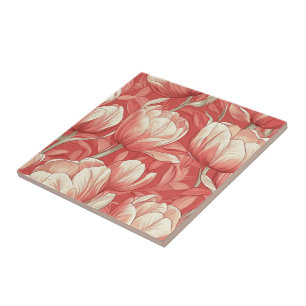 Boho Art Tulip Keramik Fliesen für gemütliche Räum