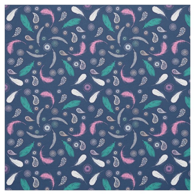 boho Art versieht Muster mit Federn Stoff (Muster)
