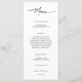 Boho Artistic Fairy Blumengarten Menükarte