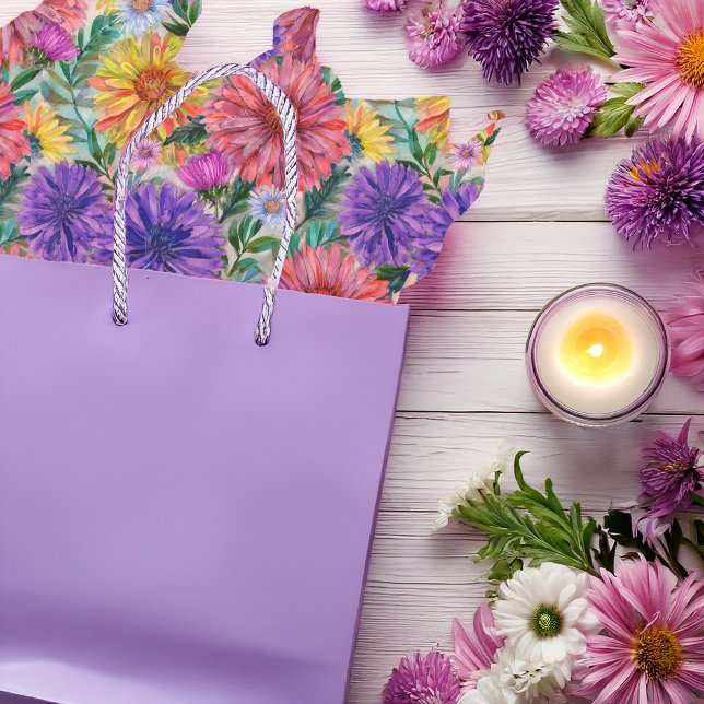Boho Aster Blumen Floral Seidenpapier (Boho Aster Flowers Floral Tissue Paper -- Bridal Shower, Birthdays, Weddings, Baby Showers and More)