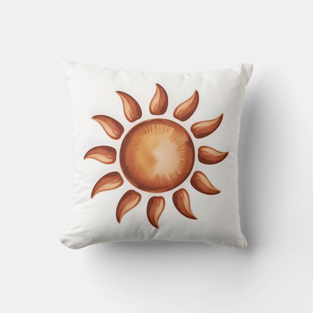 Boho-Ästhetik-Regenbogen-Party Kissen (Vorderseite)