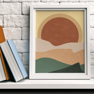 Boho Ästhetik Sunset Moderne Kunst Poster