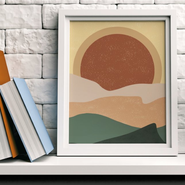 Boho Ästhetik Sunset Moderne Kunst Poster (Von Creator hochgeladen)