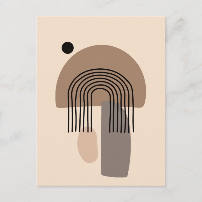 Boho ästhetische Collage Post Card 028 Postkarte (Vorderseite)