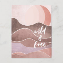 Boho ästhetische Collage Post Card 031