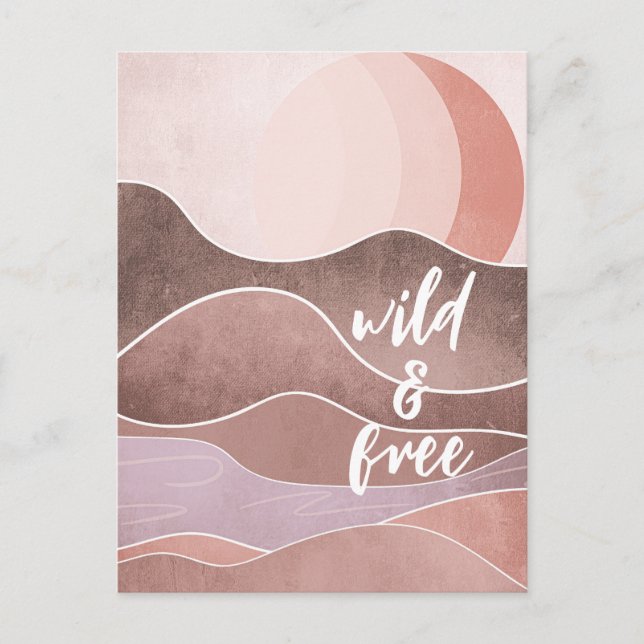 Boho ästhetische Collage Post Card 031 Postkarte (Vorderseite)