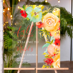 Boho automne coup de foudre floral bienvenue showe