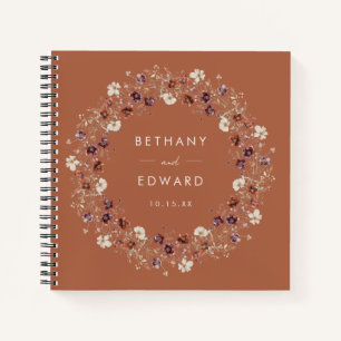Boho Automne Fleur sauvage Mariage Livre d'or