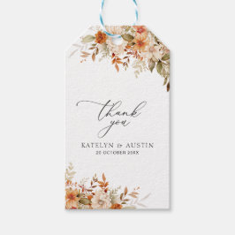 boho automne florales mariages étiquettes cadeaux
