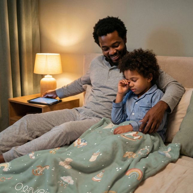 Boho Autumn Baby Shower Fleecedecke (Von Creator hochgeladen)