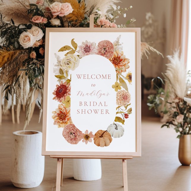 Boho Autumn Brautparty Welcome Sign Poster (Von Creator hochgeladen)
